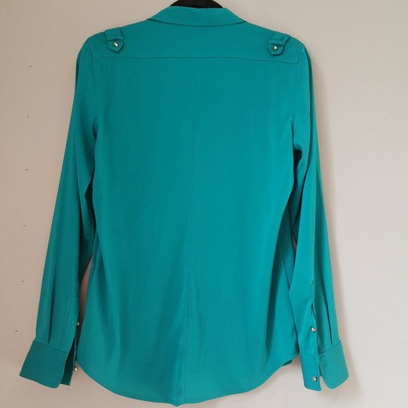 Ivanka Trump Teal Blouse - Picture 4 of 4
